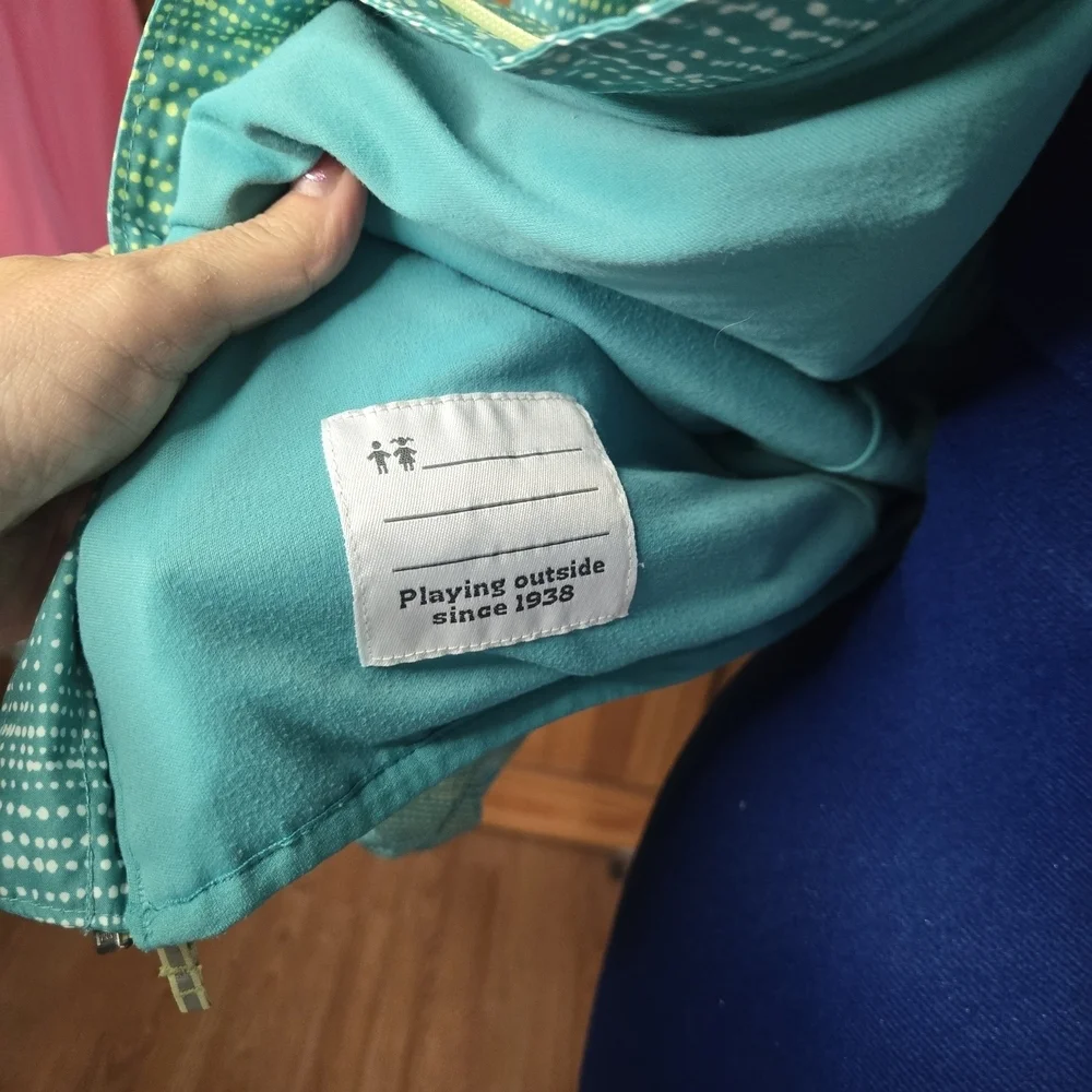 Columbia Kids Teal and Yellow Raincoat